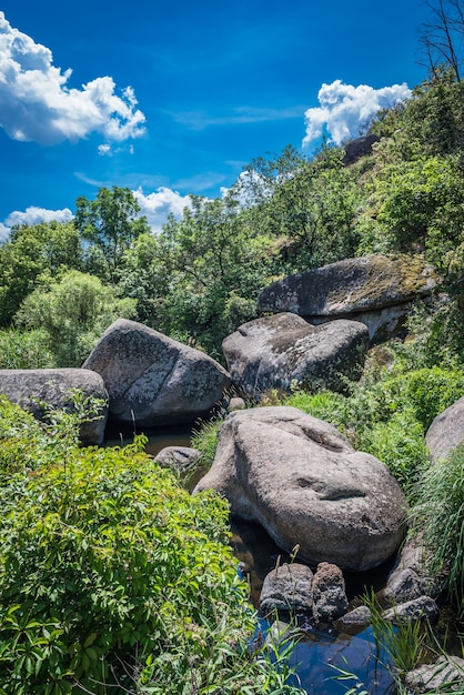 Arbuzinka rocks in the actovo canyon, ukraine