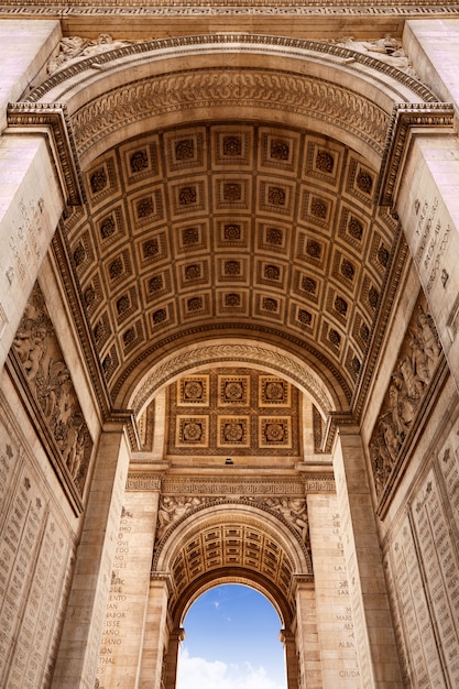 Arc de Triomphe in Parijs Boog van Triumph