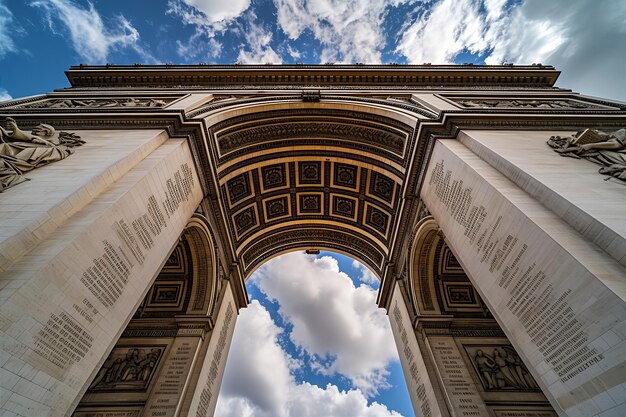 Photo arc de triomphe in paris captured