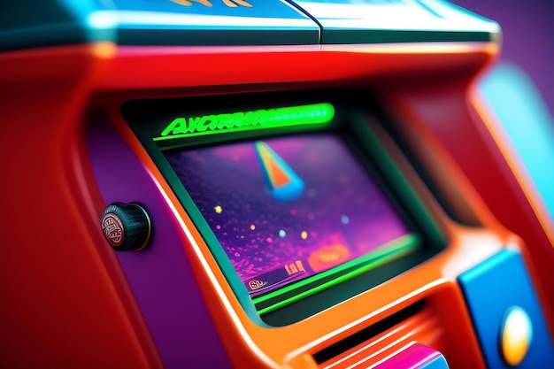 Arcade machine illustratie jaren '80 close-up