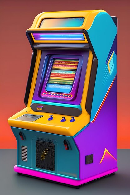 Arcade machine illustratie jaren '80 close-up