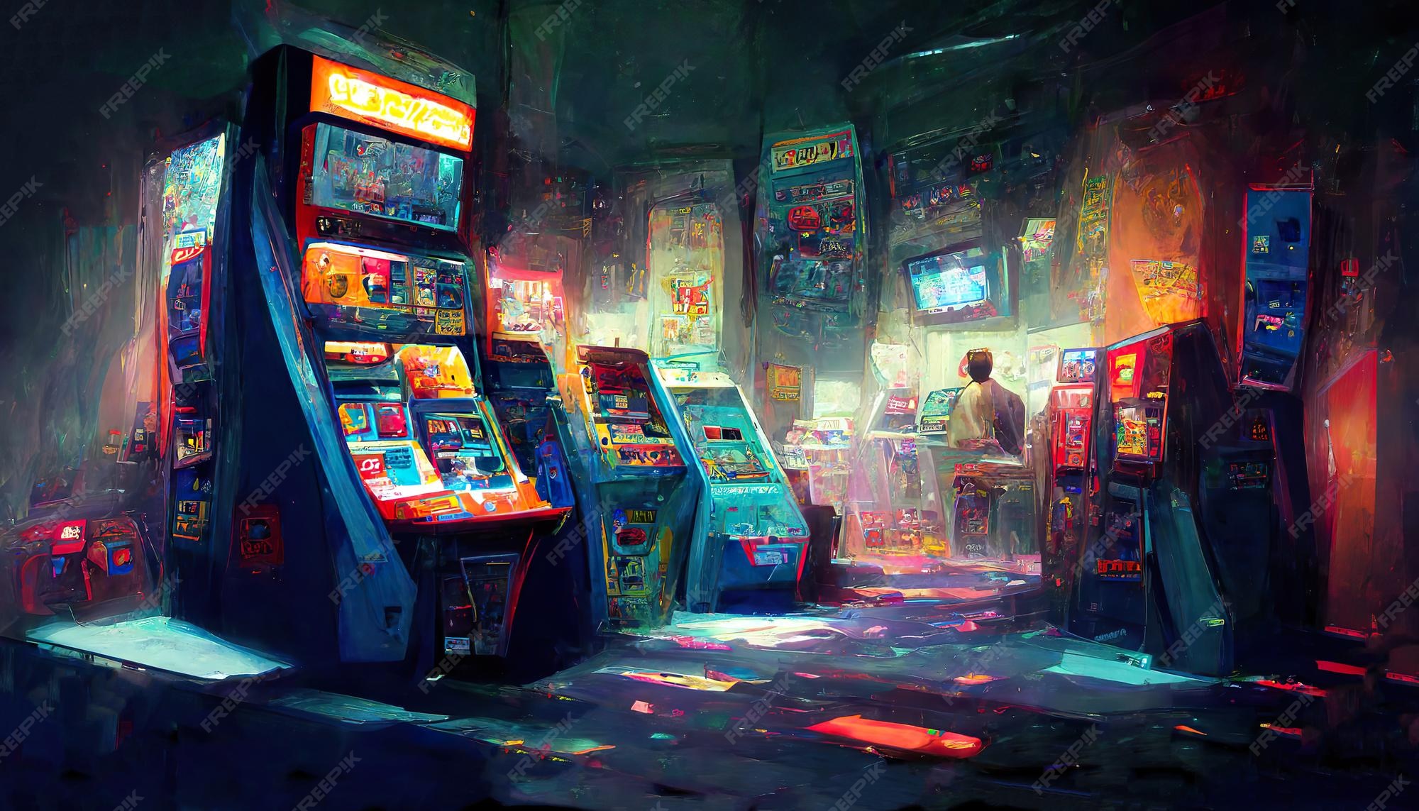 premium-photo-arcade-video-game-concept-art-illustration