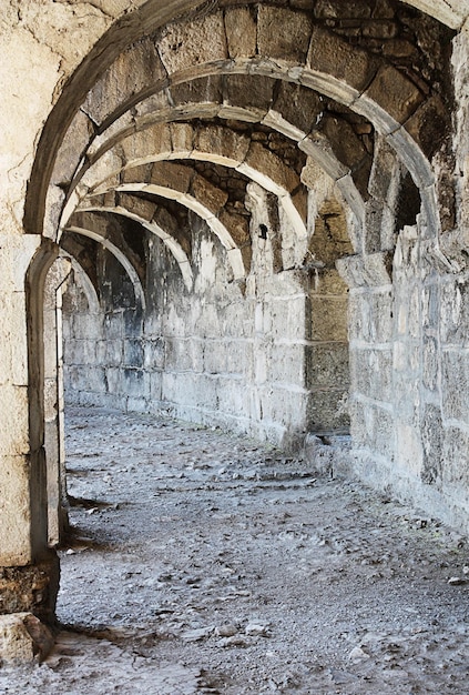 Arch in ancient amphitheater