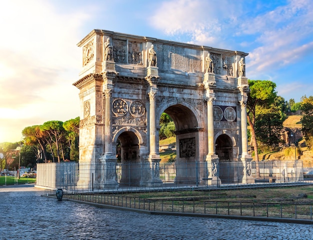 The Arch of Constantine famous landmark of Rome Italy