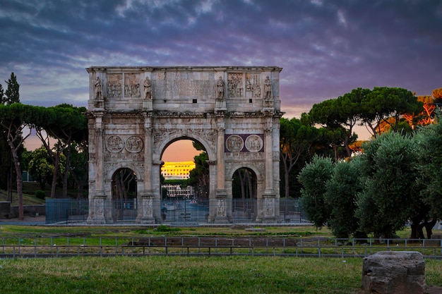 The Arch of Constantine is a triumphal arch in Rome