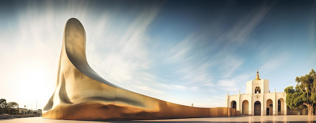 Arch of freedom panoramic of an area in city view