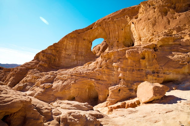 Arch in the rock Timna Park Israel