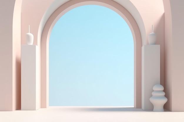 Arch types background Generate Ai