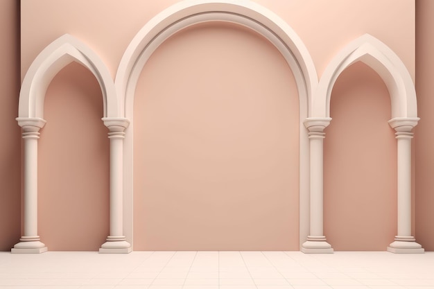 Arch types stone background Generate Ai