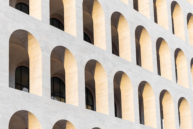arch windows of palazzo della civilta italiana