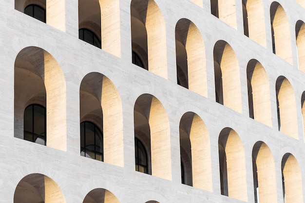 Foto finestre dell'arco del palazzo della civilta italiana