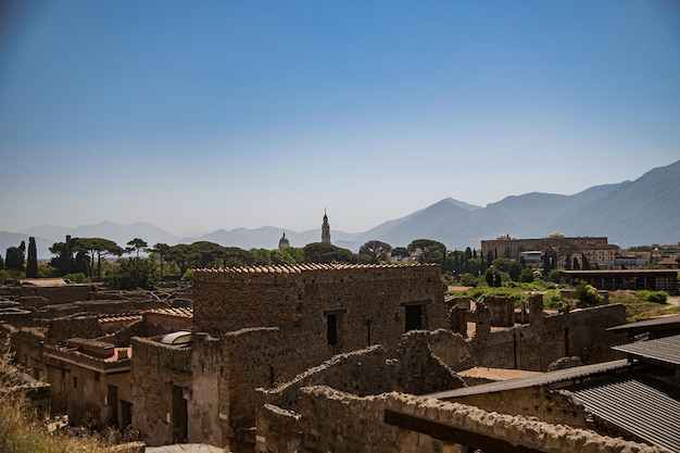 Archaeological Park of Pompeii a huge excavation area in the vicinity of Vesuvius in southern Italy An ancient city that tragically perished under lava