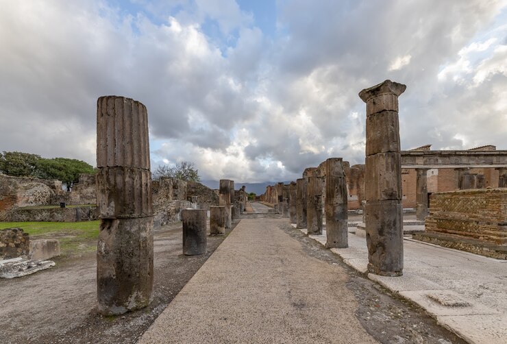 古代ローマの都市ポンペイの考古学的遺跡