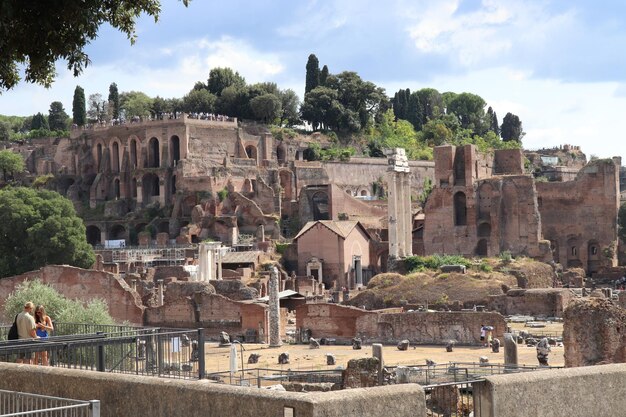 Archaeological site at indian ghetto in rome