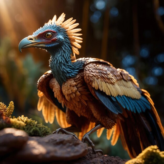 アーケオプテリクス (Archaeopteryx)  恐 (Dinosaur) といった動物の写真