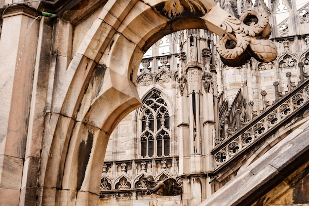 Arched slab of the duomo italy milan