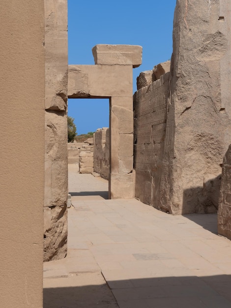 Archeological remains of the Karnak temple luxor Egypt