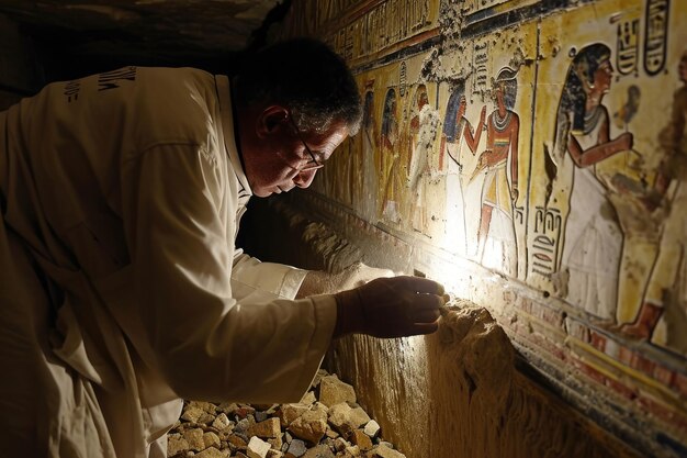 Archeoloog maakt een belangrijke ontdekking in een Egyptisch graf
