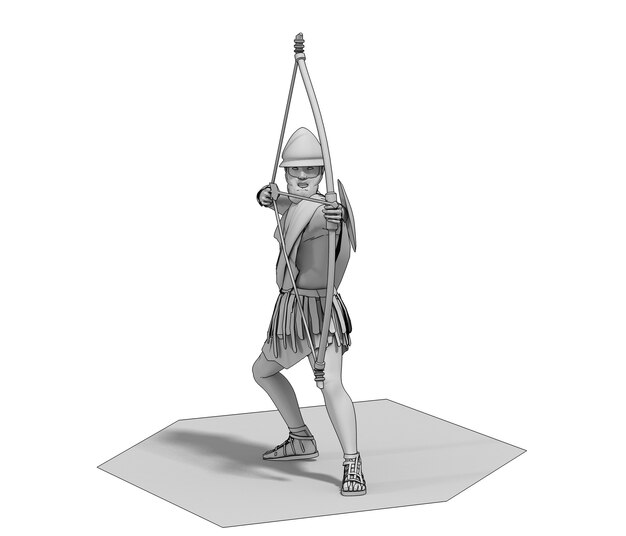 Photo archer warrior character 3d illustration