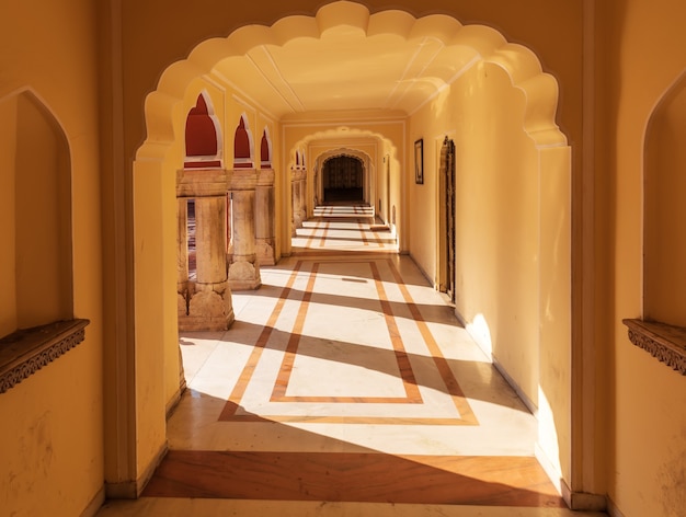 Arches of the City Palace In Jaipur, India.