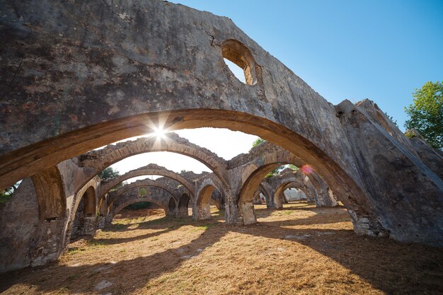 The arches of the the Corfu Venetian arsenal