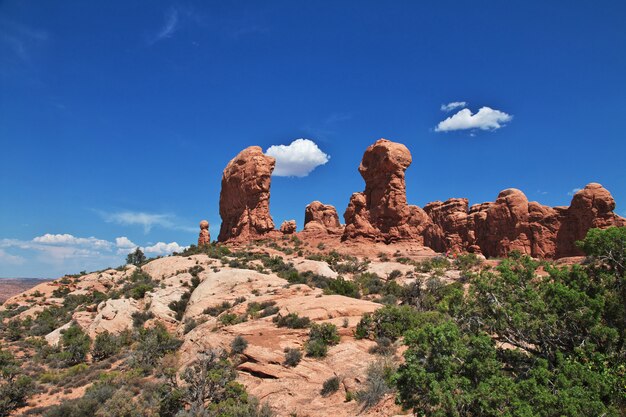 Arches valley nello utah, stati uniti d'america