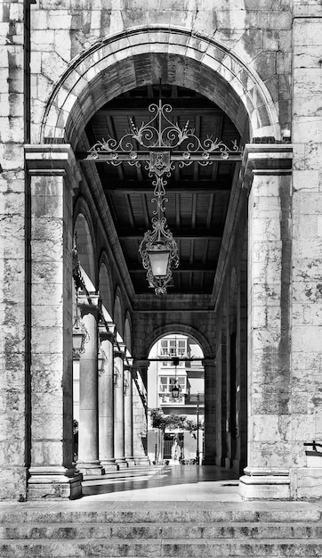 Arches with lantern in Santander Spain