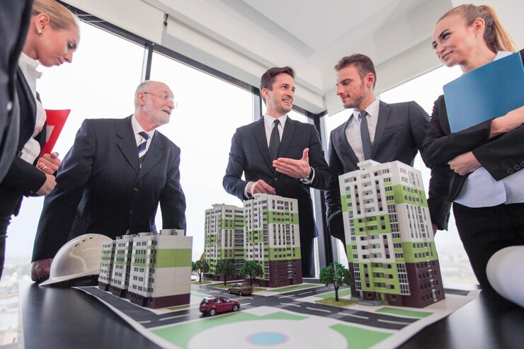 Architect business team on meeting
