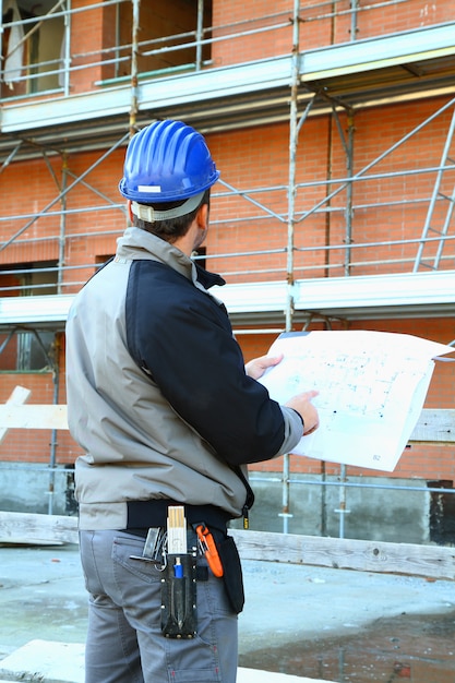 architect on the construction site