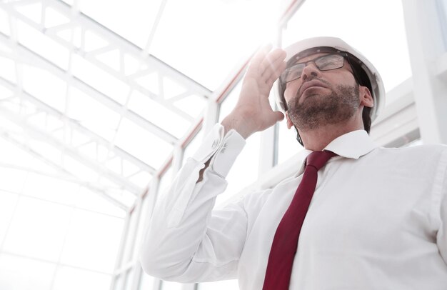 Architect screams in an empty office