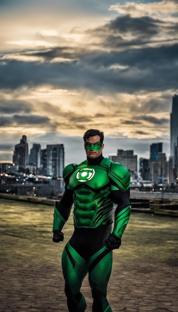 Foto l'architetto di willpower john stewart dc green lantern hero