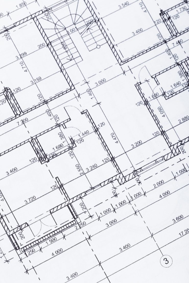 Photo architect worplace top view.