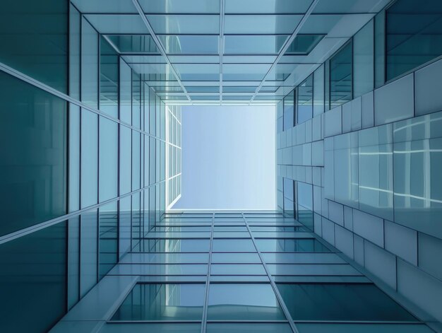 Architectonisch minimalisme van moderne gebouwen AI generatief