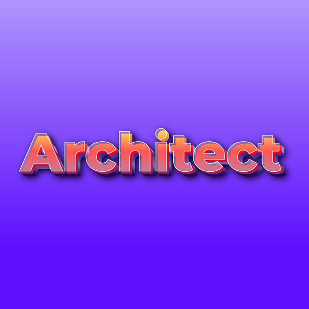 ArchitectText 효과 JPG 그라데이션 보라색 배경 카드 사진