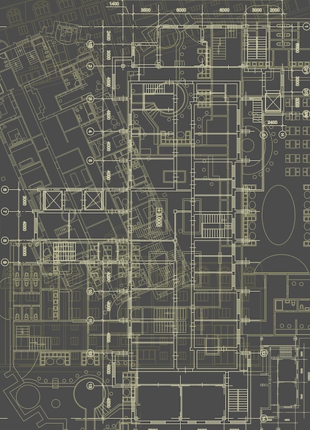 技術的な図面と建築の背景。ブループリントシリーズ。外構平面図のテクスチャ。家の青写真、図面、建築プロジェクトの一部。