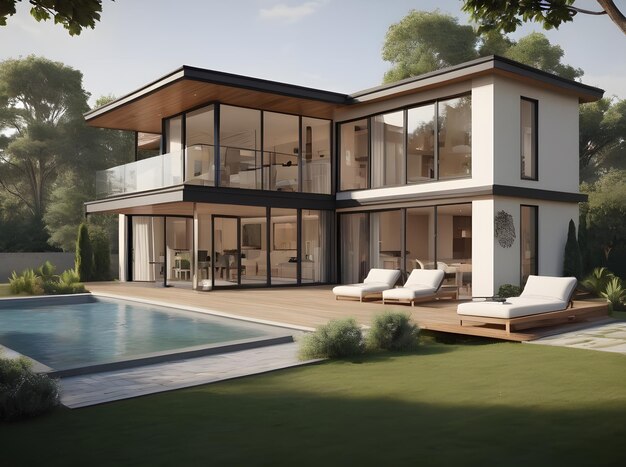 아키텍처 브릴리언스 (Architectural Brilliance) - 모델 하우스의 3D 렌더링