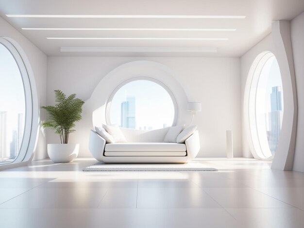 Architectural Canvas Empty 3D Rendering Architectural Background