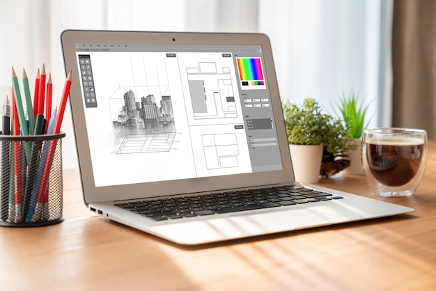 Foto applicazione software di progettazione architettonica alla moda per le aziende di architetti