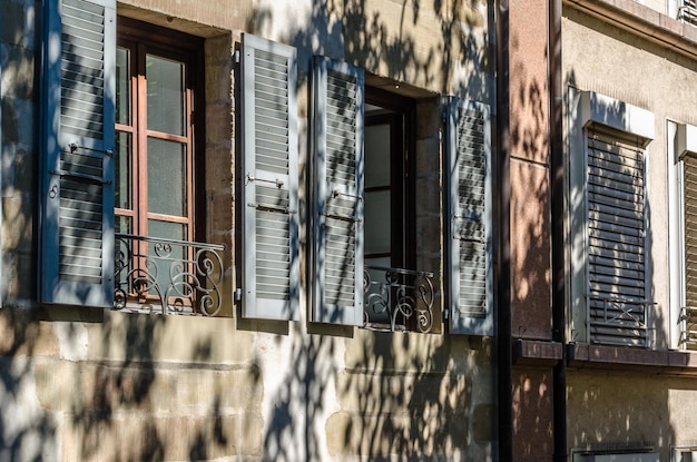 Architectural details in the old town of Geneva Switzerland