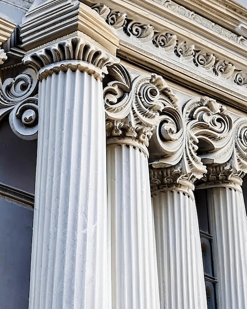 Architectural details palace temple columns cornices moldings and carved reliefs