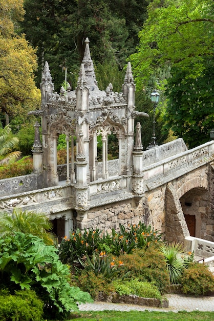 Photo architectural element quinta da regaleira palace in sintra lisbon portugal