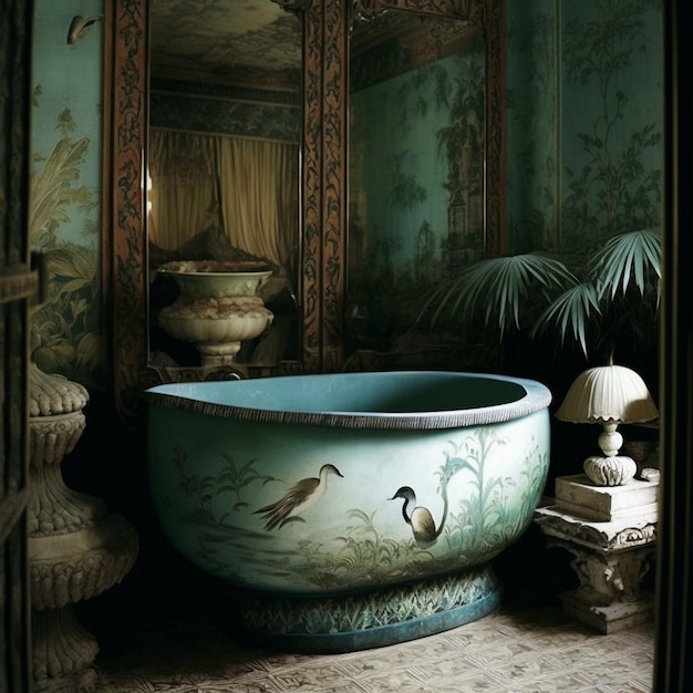 Foto una foto di ispirazione architettonica per un rivestimento del bagno