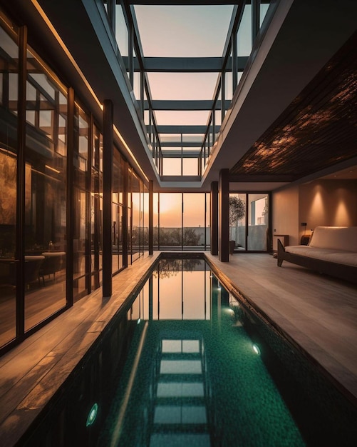 an architectural inspirational photo for a swimming pool