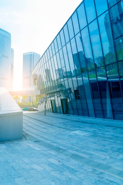 The architectural landscape of the square in the City Financial District