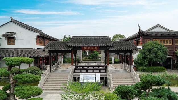 Photo architectural landscape of suzhou ancient town