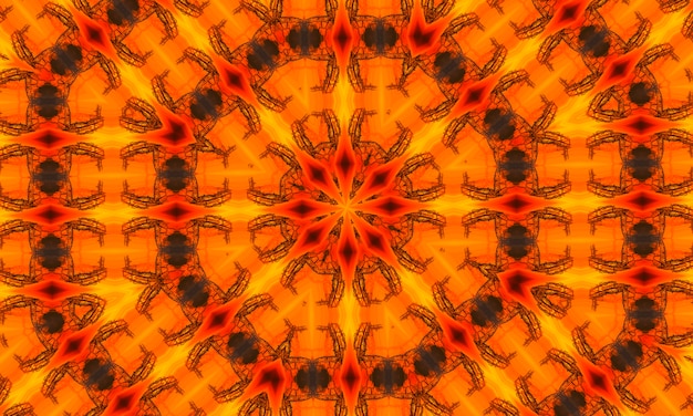 Архитектурно-оранжевый фон светокопии. Оранжевый калейдоскоп, современная иллюстрация