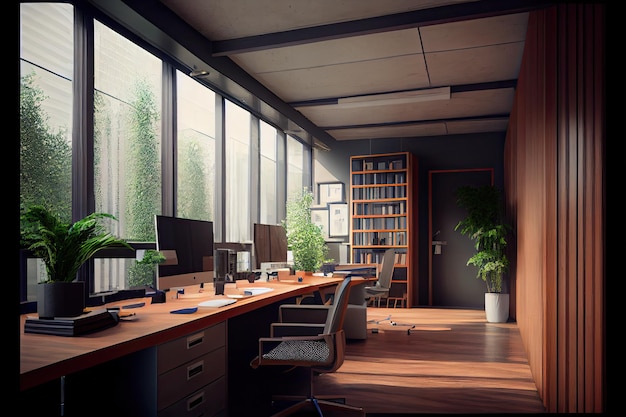 Architectural visualization of an office