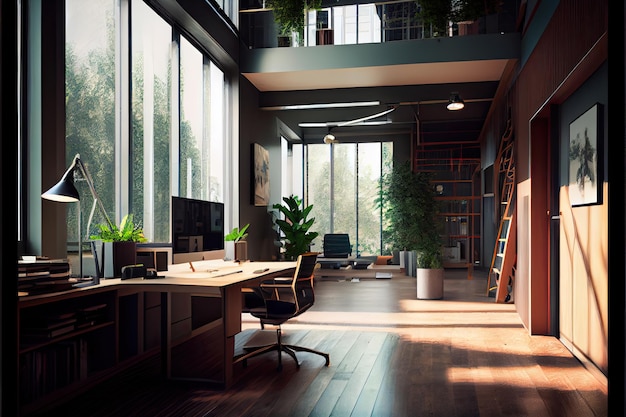 Architectural visualization of an office