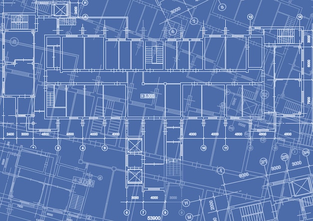 Foto architecturale achtergrond met technische tekeningen. serie blauwdrukken. structuur van het siteplan. huisblauwdruk, tekening, onderdeel van architectonisch project.