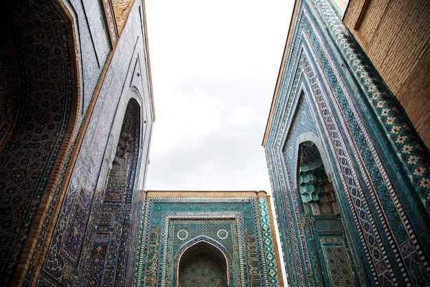 Architecturale stijl op de monumenten van Samarkand